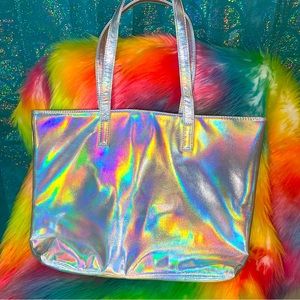 Holographic tote bag!👽🌈✨